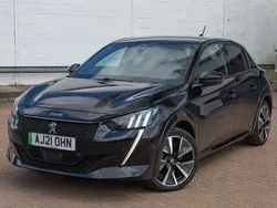 Black Used 2021 Peugeot e-208 Premium Hatchback | £12,250 (Fair price)