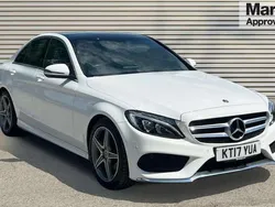 White Used 2017 Mercedes C200 AMG line Sedan | £14,062 (A bit pricey)