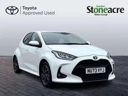 White Used 2023 Toyota Yaris Hybrid Design Hatchback | £18,500 (Fair price)