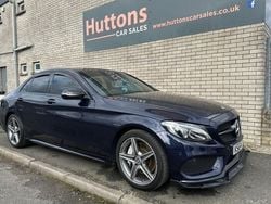 Blue Used 2014 Mercedes C250 AMG line Sedan | £8,495 (Expensive)