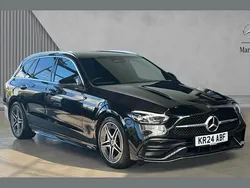 Black Used 2024 Mercedes C200 AMG line Estate | £29,480 (Good price)