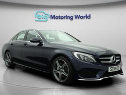 Blue Used 2018 Mercedes C220 AMG line Sedan | £12,800 (Good price)