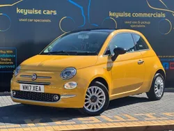 Yellow Used 2017 Fiat 500 Lounge Hatchback | £5,990 (Fair price)