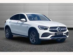 White Used 2021 Mercedes GLC300e AMG Line Premium Plus Coupe | £36,450 (Good price)