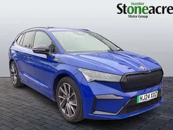 Blue Used 2024 Skoda Enyaq iV SportlinePlus SUV | £31,745 (Fair price)
