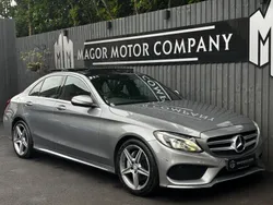 Silver Used 2014 Mercedes C220 AMG line Sedan | £13,291 (Expensive)