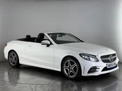 White Used 2020 Mercedes C300 AMG line Cabriolet | £27,300 (Expensive)