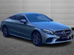 Silver Used 2021 Mercedes C200 AMG line Coupe | £23,495