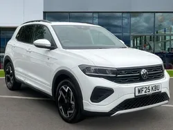 Pure white Used 2025 VW T-Cross R-line SUV | £25,877 (Expensive)