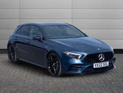 Blue Used 2022 Mercedes A35 AMG Premium Plus Hatchback | £31,150 (Fair price)