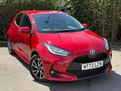 Red Used 2022 Toyota Yaris Hybrid Design Hatchback | £18,499 (Fair price)