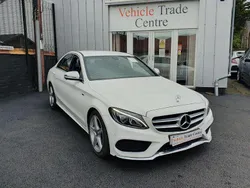 White Used 2017 Mercedes C250 AMG line Sedan | £14,498 (Fair price)