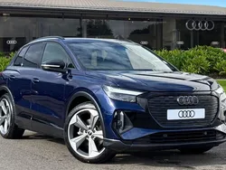 Blue New 2025 Audi Q4 e-tron Black Edition SUV | £42,305 (Expensive)