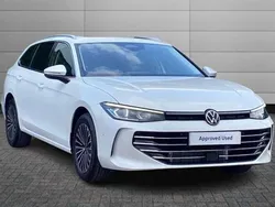White New 2025 VW Passat Elegance Estate | £40,695 (A bit pricey)