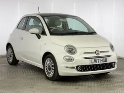White Used 2017 Fiat 500 Lounge Hatchback | £6,795 (Fair price)