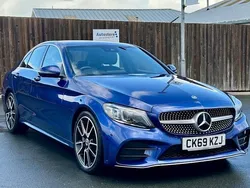Blue Used 2019 Mercedes C220 AMG Line Premium Sedan | £19,810 (A bit pricey)