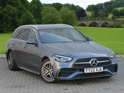 Selenite grey metallic Used 2022 Mercedes C220 AMG line Estate | £27,400 (Super price)