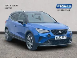 Saphire blue with black roof Used 2023 Seat Arona FR Sport SUV | £16,000 (A bit pricey)