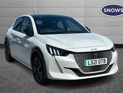 White Used 2021 Peugeot e-208 Premium Hatchback | £13,295 (Fair price)