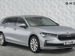 Pebble silver metallic Used 2025 Skoda Superb SE Technology Estate | £29,462 (Expensive)