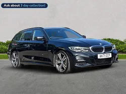 Black Used 2021 BMW 330e M Sport Estate | £19,337 (Fair price)
