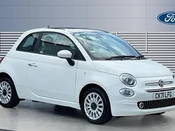 White Used 2021 Fiat 500 Lounge Hatchback | £10,230 (Fair price)