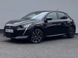 Black Used 2023 Peugeot e-208 GT Hatchback | £14,795 (Fair price)