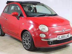 Red Used 2009 Fiat 500C Lounge Cabriolet | £3,500