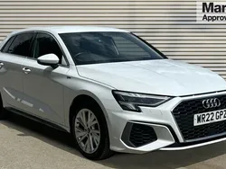 White Used 2022 Audi A3 e-tron S-Line Hatchback | £22,267 (Fair price)