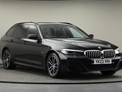 Blacksapphire metallic Used 2023 BMW 530e M Sport Estate | £29,650 (Fair price)