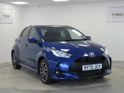 Blue Used 2022 Toyota Yaris Hybrid Design Hatchback | £17,995 (Fair price)
