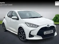 White Used 2023 Toyota Yaris Hybrid Design Hatchback | £16,538 (Fair price)