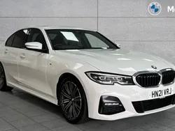 Mineral white metallic Used 2021 BMW 330 M Sport Sedan | £23,423 (Fair price)