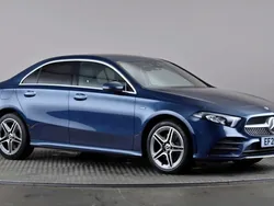 Blue Used 2021 Mercedes A250 AMG Line Premium Sedan | £17,498 (Fair price)