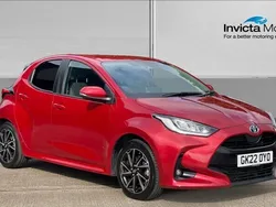 Red Used 2022 Toyota Yaris Hybrid Design Hatchback | £15,900 (Fair price)