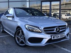 Silver Used 2015 Mercedes C220 AMG Line Premium Sedan | £10,495 (Expensive)