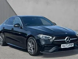 Black Used 2024 Mercedes C200 AMG line Sedan | £31,659 (Fair price)