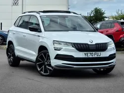 Moon white Used 2020 Skoda Karoq SportLine SUV | £19,792 (Fair price)