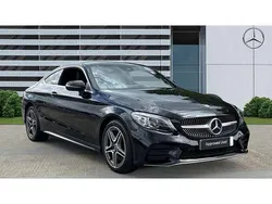 Black Used 2023 Mercedes C300 AMG line Coupe | £29,309 (Fair price)