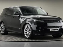 Exterior paint santorini black Used 2023 Land Rover Range Rover Sport First Edition SUV | £79,500 (Fair price)