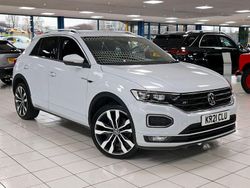 White silver Used 2021 VW T-Roc R-line SUV | £17,989 (Good price)