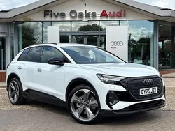 White New 2025 Audi Q4 e-tron Black Edition SUV | £38,990 (Expensive)