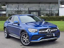 Blue Used 2023 Mercedes GLC300e AMG line Coupe | £43,900 (Fair price)