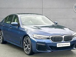 Blue Used 2021 BMW 520 M Sport | £24,990 (Fair price)