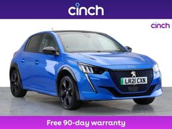 Blue Used 2021 Peugeot e-208 Premium Hatchback | £13,249 (Fair price)