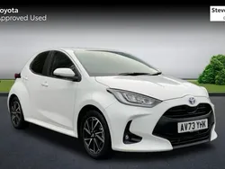 White Used 2023 Toyota Yaris Hybrid Design Hatchback | £17,785 (Fair price)