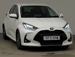 White Used 2022 Toyota Yaris Hybrid Design Hatchback | £16,798 (Fair price)