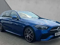 Spectral blue metallic Used 2024 Mercedes C300 AMG Line Premium Plus Estate | £42,483