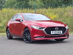 Red Used 2021 Mazda 3 Inclusive Sedan | £17,998 (Fair price)