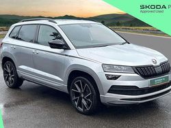 Brilliant silver metallic Used 2021 Skoda Karoq SportLine SUV | £20,400 (Fair price)